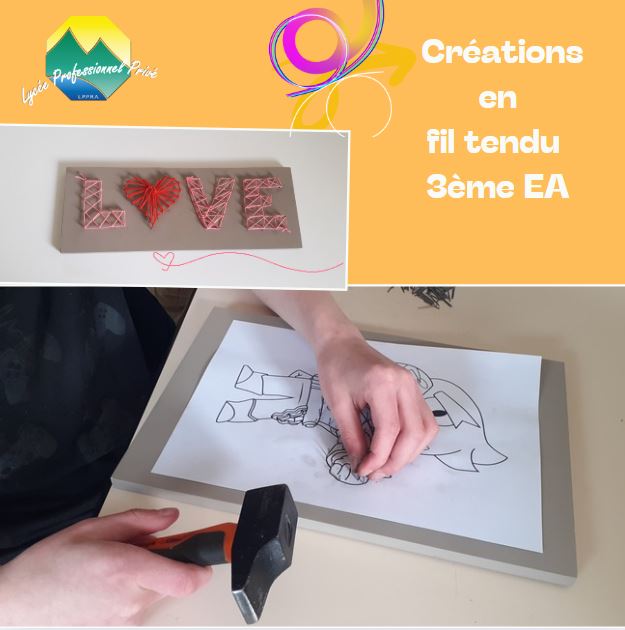 Créations en fil tendu.